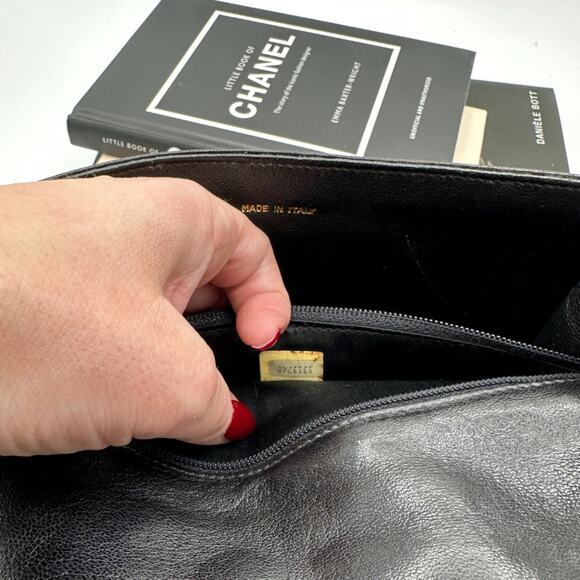 Chanel Black Lambskin Full Flap Shoulder Bag - Picture 13 of 16